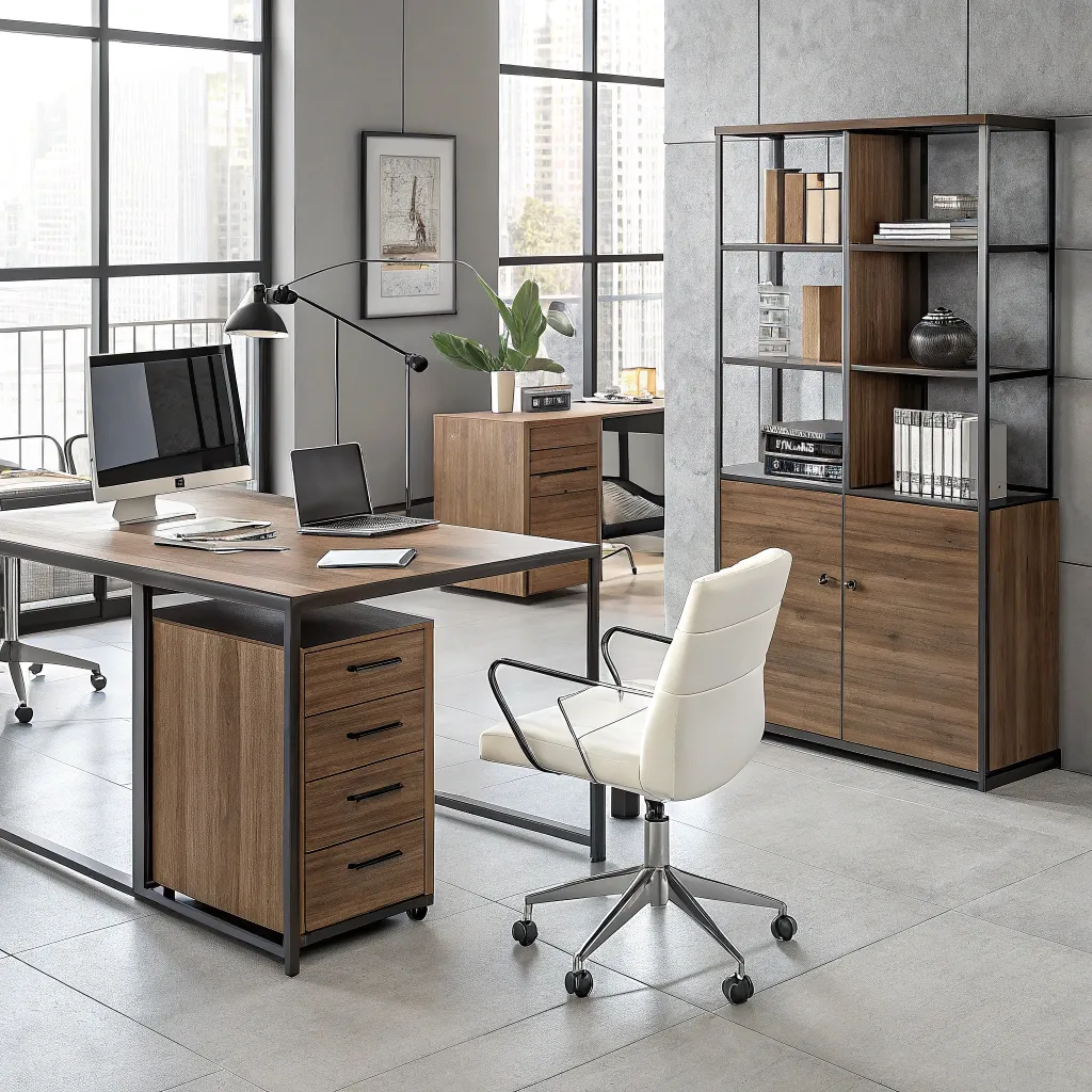 Collection of modern office furniture